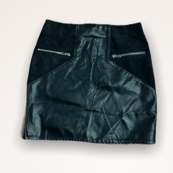 Divided Dresses & Skirts - 5/$15 DIVIDED LEATHER/FAUX SUEDE SKIRT